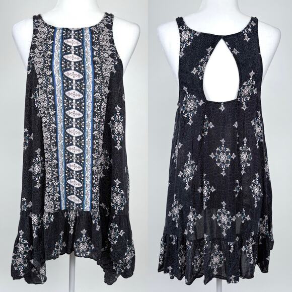 Free People Intimately Into You Slip Dress XS Boho Feminine Dark Floral Romantic - Picture 1 of 11